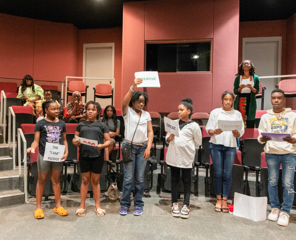 Group of students participating in the Grier Heights Program