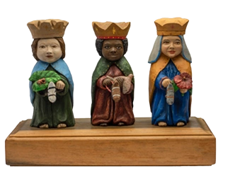 The Three Little Kings on Toy Horses sculpture